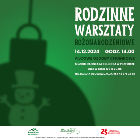 Rodzinne warsztaty bożonarodzeniowe - „Filcowe ozdoby choinkowe”