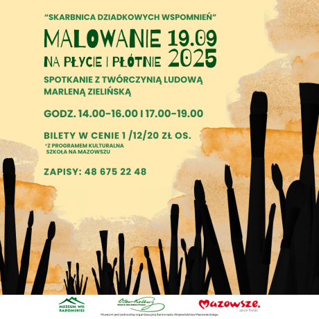 Malowanie na płycie i płótnie- spotkanie z twórczynią ludową Marleną Zielińska