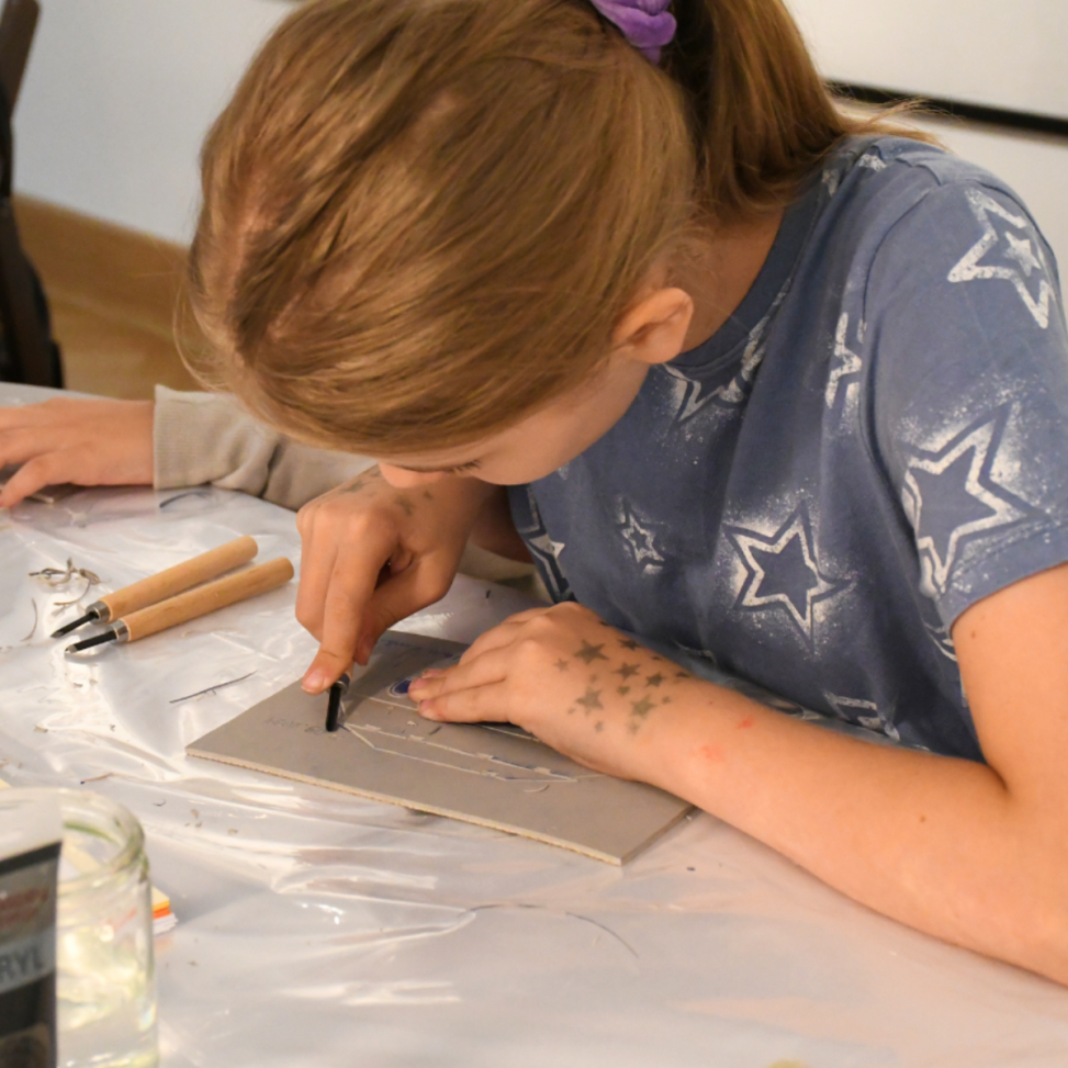 Zajęcia graficzne - linoryt