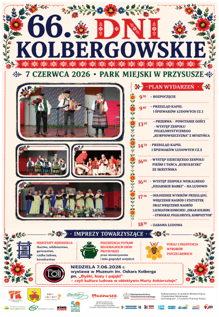 Otwarcie wystawy „Byśki, kozy i pająki – czyli kultura ludowa w obiektywie Marty Ankiersztejn” podczas 66. Dni Kolbergowskich
