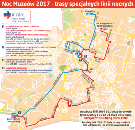 Noc Muzeów 2017. Bezpłatny dojazd autobusami linii 100 i 101 do Muzeum Wsi Radomskiej